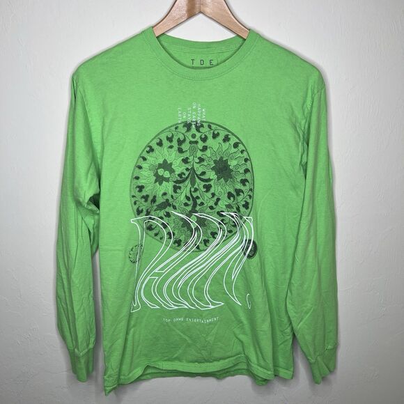 Kendrick Lamar Top Dawg Entertainment T Shirt Mens M Green Long Sleeve Tour ‘17 - Picture 1 of 7